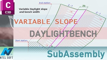 AUTODESK® Civil 3D® custom SubAssembly: Daylight Bench with variable slope
