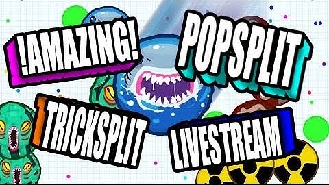AGARIO EPIC MONTAGE!!! // TRICKSPLIT AND POPSPLIT AT THE SAME TIME // 105 AGARIO MASS BOTS HACK