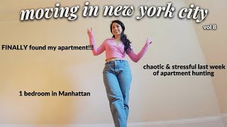 I FOUND MY NYC APARTMENT: chaotic last week of apartment hunting (moving in nyc alone at 34. vol 8)