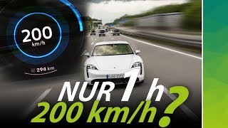 200 km/h im Porsche Taycan: Wie lange hält er durch?