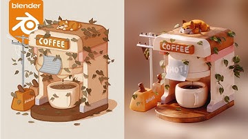 Blender Timelapse of a Coffee Machine