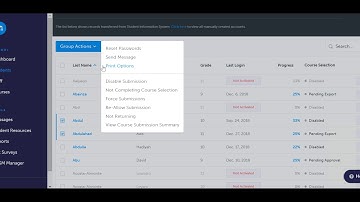 Course Selection: Managing Your Students