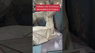 Holiday and Christmas decorations in Costco.