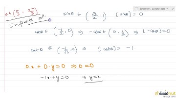 If `[x]` denotes the greatest integer `lex`, then the system of linear equations `[sin theta] x +[