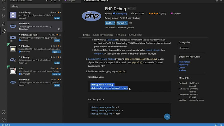 Hướng dẫn sử dụng debug php trong visual studio code
