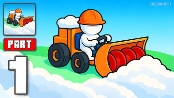 Clean Snow: Icy Frosty Haven - Gameplay Walkthrough Part 1 - Build Paths In Snowy Fun (iOS, Android)