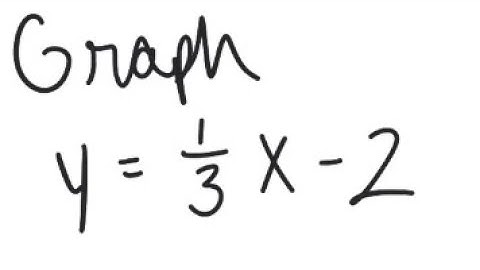 Line: Graph the line y = 1/3 x - 2