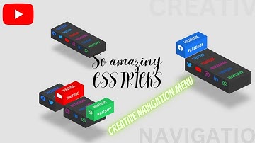 CSS 3D Isometric Social Media Menu Hover Effects🥰||Creative Navigation Menu Bar Effect by CSS🔥