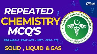 Most repeated Mdcat MCQ's | PMC mdcat Chemistry MCQ's |  Solid,Liquid and Gas screenshot 2