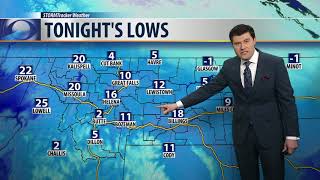 Scattered flurries continue with much colder temperatures