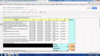Google Spreadsheets Rubrics