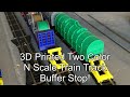 3D Printed N Scale Model Train Track End Stop #1