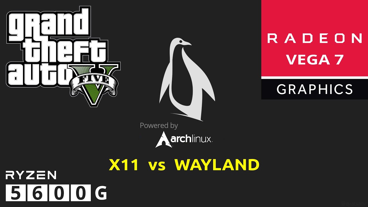 Linux Gaming X11 vs Wayland GTA 5 Ryzen 5600G + Vega 7 YouTube