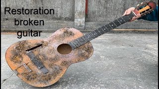 Restoration Guitar wooden broken | Old Music instruments restore | Antique Guitar
