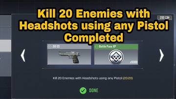Kill 20 Enemies with Headshots using any Pistol | Small Arms COD Mobile