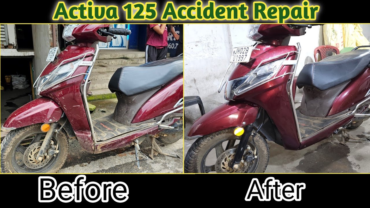 Activa 125 Accident Repair | Full Body Denting & Painting | Before After Transformation 😱