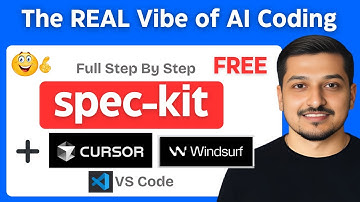 GitHub’s New Open-Source Spec Kit + CURSOR AI / WINDSURF AI / VS CODE - The Real Vibe Coding