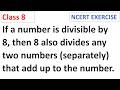 If a number is divisible by 8, then 8 also divides any two CBSE Class 8 Maths Ganita Prakash