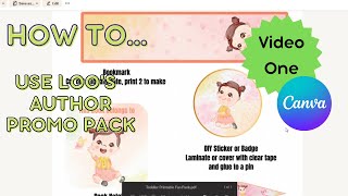 Using Loo&#39;s Author Promo Pack on Canva to customise for your book - Video 1