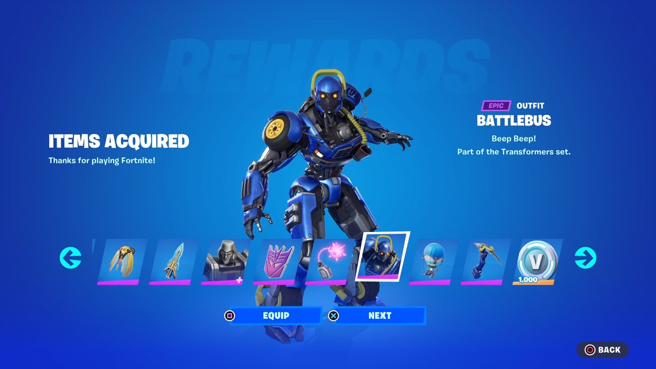 HOW TO GET TRANSFORMERS BATTLEBUS SKIN IN FORTNITE! YouTube