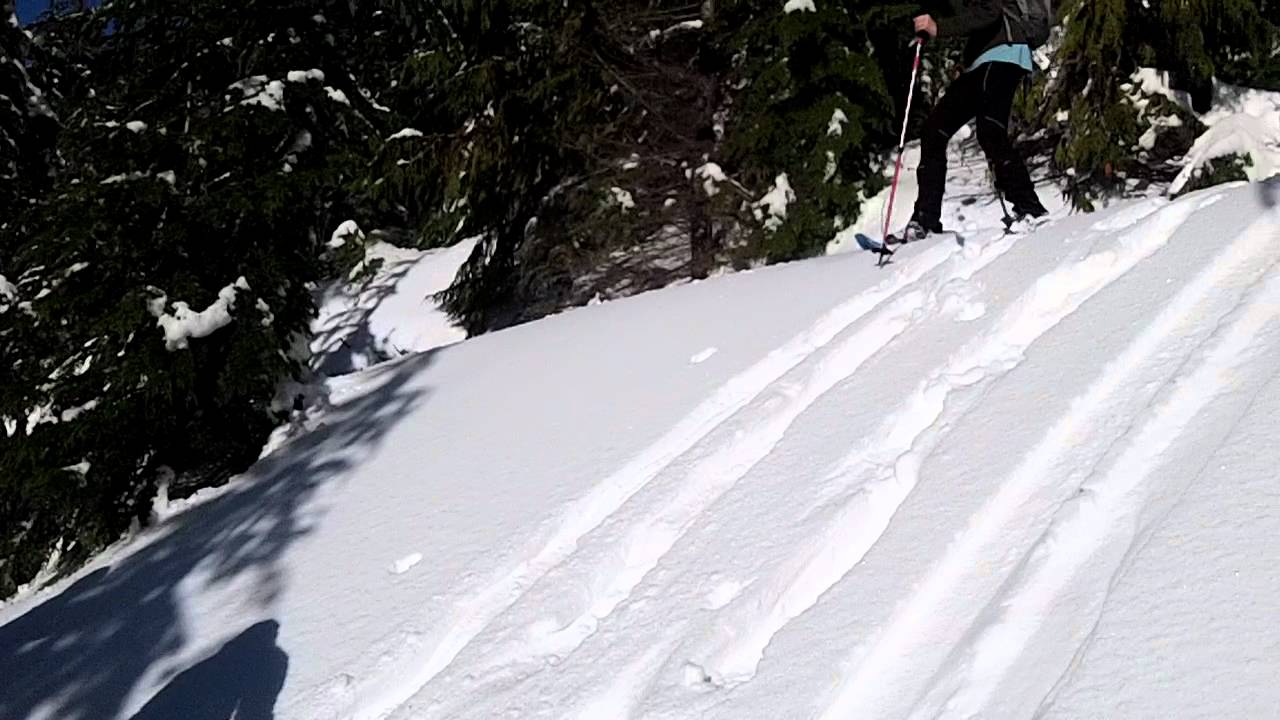 and Iris downhill snowshoe technique YouTube
