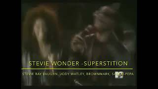 Jody Watley w Stevie Wonder, Stevie Ray Vaughan, Prince & Revolution’s BrownMark, Salt-N-Pepa 1988