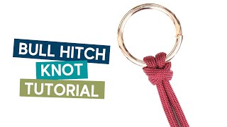 HOW TO MAKE A PARACORD KNOT TUTORIAL //  Bull's hitch paracord knot