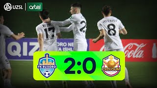 Superliga 2-tur. Buxoro - Qizilqum bahsida kiritilgan gol va xavfli vaziyatlar (Highlights)