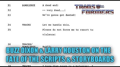 The Fate of Transformers Scripts & Storyboards w/ Buzz Dixon and Larry Houston! Plus, Perfect Pitch