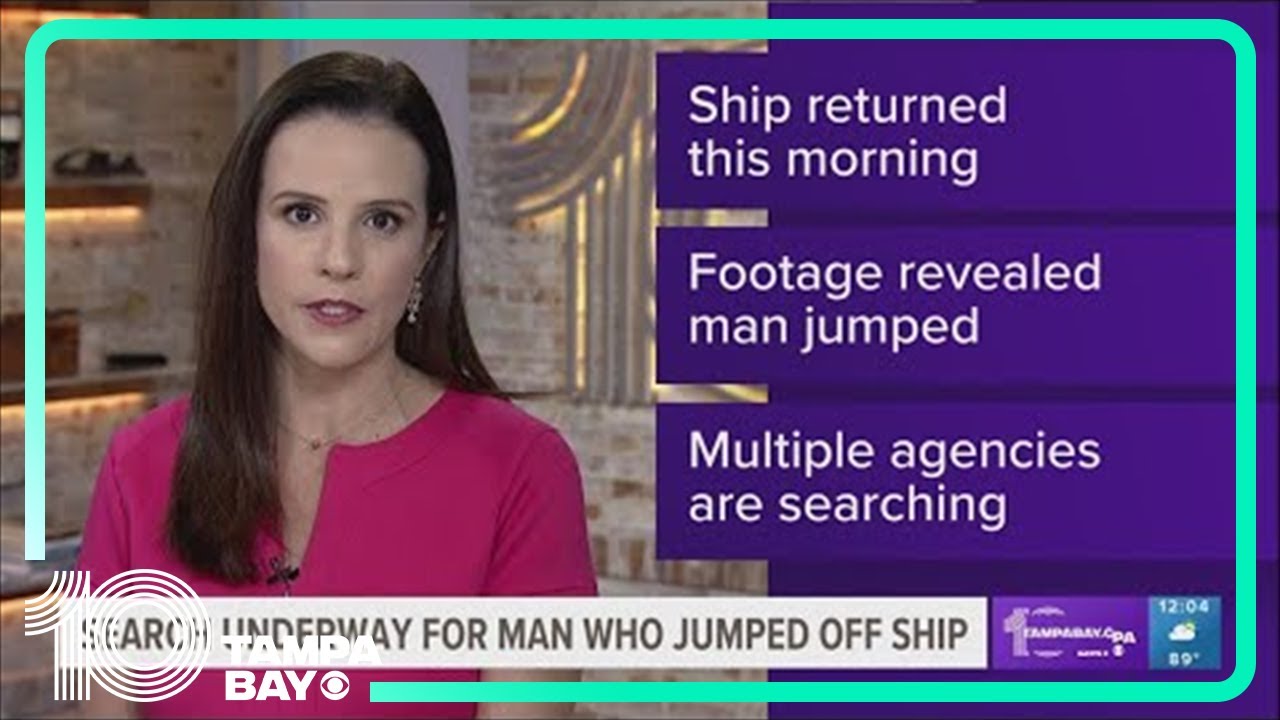Search underway for man who jumped off Carnival cruise ship - YouTube
