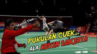 Kevin Sanjaya No Look Shots - Pukulan CUEK..