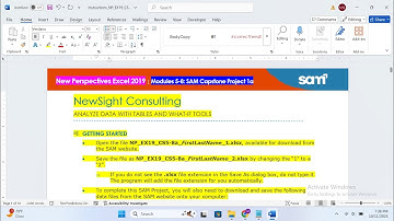 New Perspectives Excel 2019 | Modules 5-8: SAM Capstone Project 1a | NewSight Consulting | NP_EX