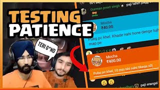PATIENCE TEST OF FAMOUS STREAMERS| ALPHA CLASHER , GTX PREET , LOLZ ,FURY | PUBG MOBY | MAFIA GAMERS