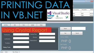 Printing Data Using Crystal Reports