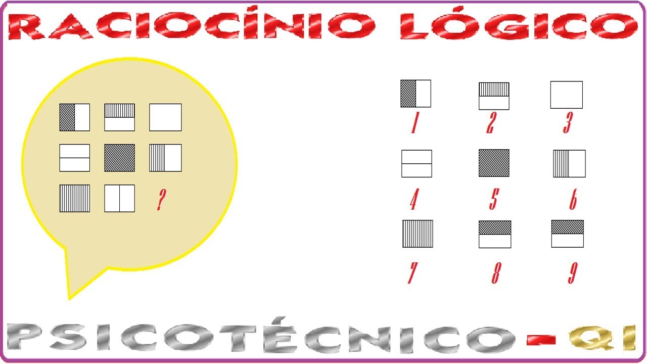 Raciocínio Lógico Sequência Figura Teste psicotécnico QI Quociente