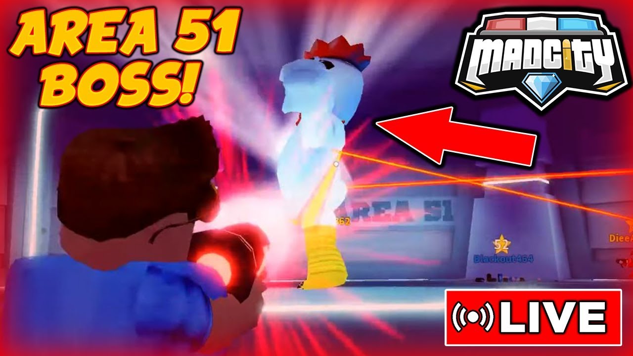 Area 51 Boss Besiegen Mad City Roblox Youtube - kann man auf roblox gebannt werden