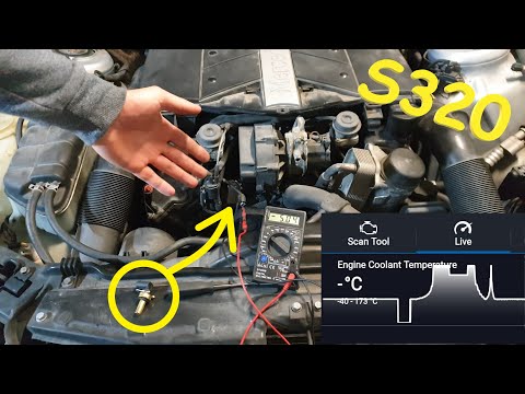 W220 Mercedes S 320 Coolant Temperature Sensor Diagnose before Replacement P0118