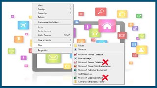 edit the right click - new menu items in windows