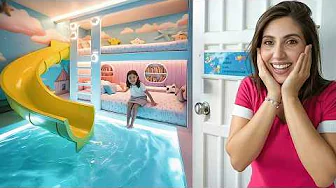 I Actually Built THIS ROOM for My Kids! (Waterslide & Secret Room)