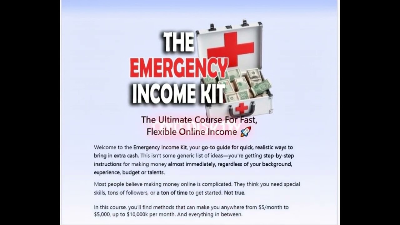 The Emergency Income Kit review 💲Make money simple beginner tip