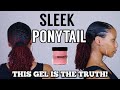 SLEEKEST LOW PONYTAIL ON THICK NATURAL HAIR USING EDGE BOOSTER GEL