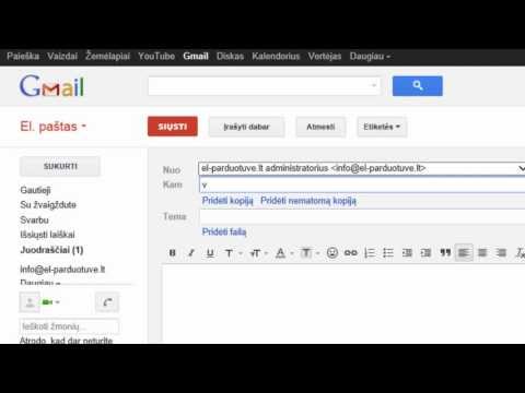 Kaip sukonfigūruoti gmail,