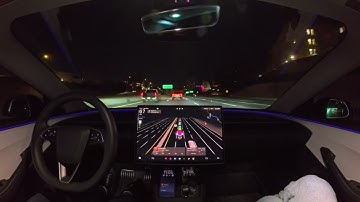 Raw 1x: Tesla Self-Driving 14.1.2 Mad Max drives to Musso and Frank Grill in Hollywood