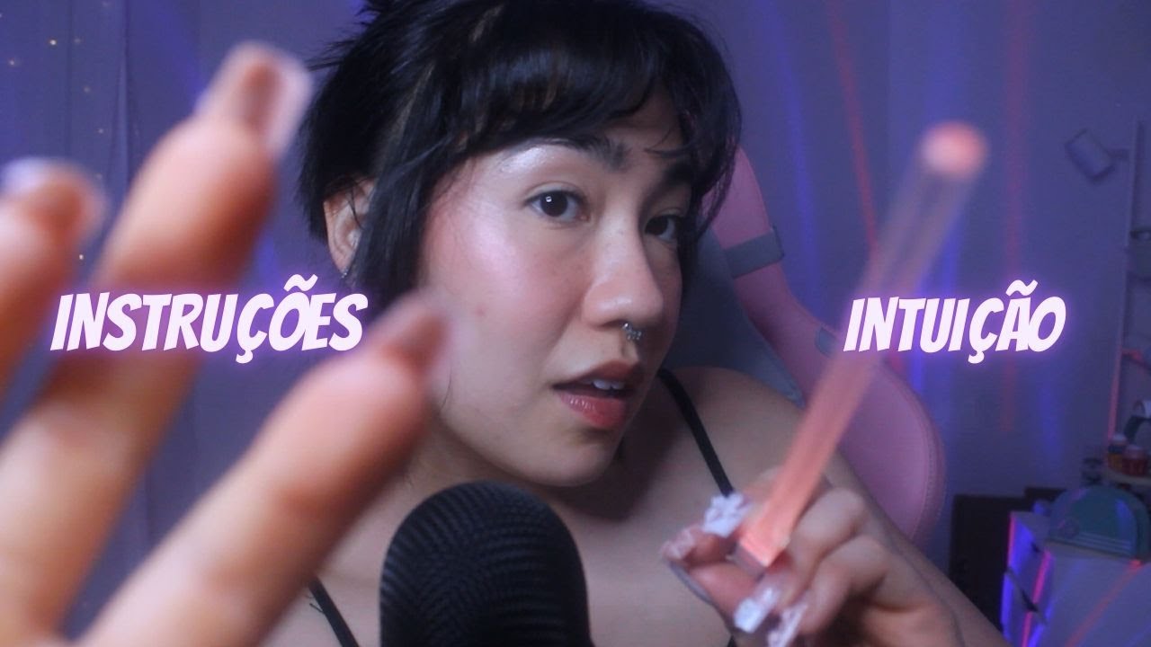 ASMR | Siga minhas INSTRUÇÕES e sua INTUIÇÃO com OLHOS FECHADOS na metade do vídeo 😴