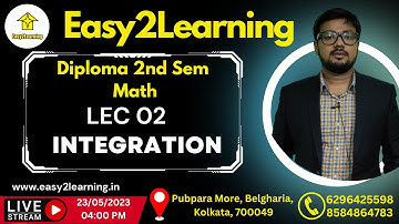 Diploma 2nd Sem Math | Lec 02 Integration | By David Sir