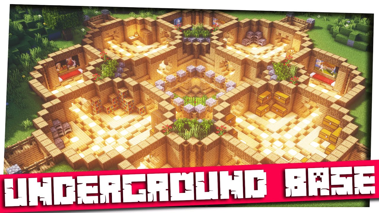 Minecraft Unique Underground Base Minecraft Timelapse Base Inspiration Ideas World Download Youtube