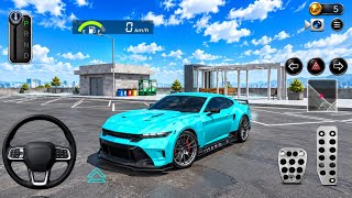 NEW 🩵 Cyan Camaro STUCK in PARKING LOT 😱! CRAZY Parking Escape 🚗💨 | 3D Driving Simulator screenshot 2