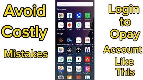 Opay Login | How to LOGIN to Opay without OTP Verification (Easiest Way)