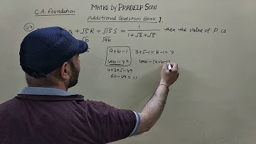 Q. 47. Additional Que. Bank 1. CA foundation Maths by Pradeep Soni