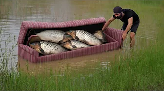 Fishing With Couch / Catching Lots of Fish With a Very Simple Method